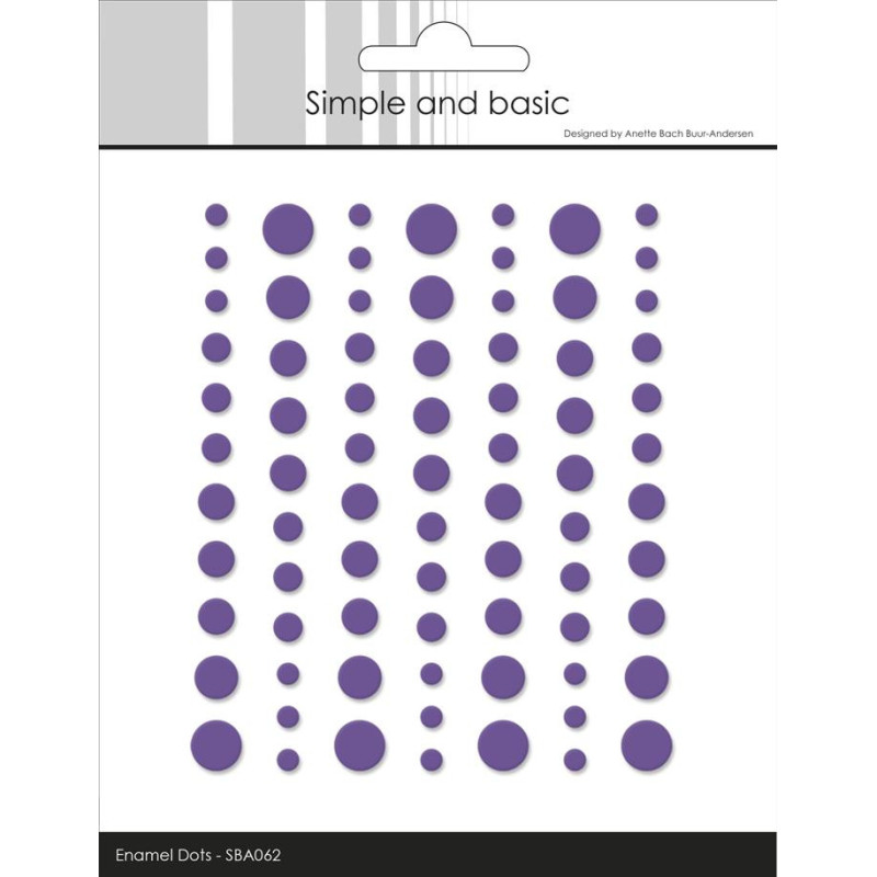 Simple And Basic - Matte Enamel Dots - Purple