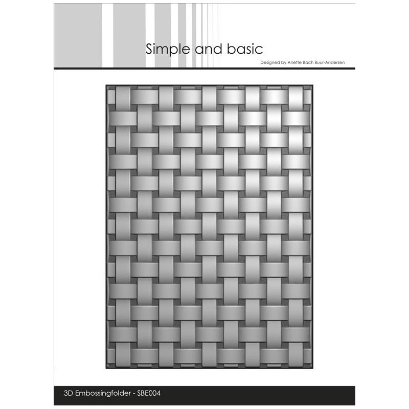 Simple And Basic - 3D Embossingfolder - Basket Wave - SBE004