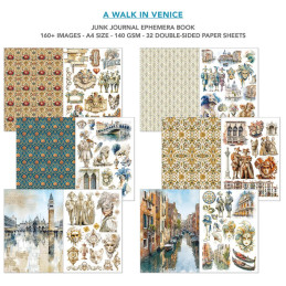 Ciao Bella - Junk Journal Ephemera Book A4 - A Walk In Venice