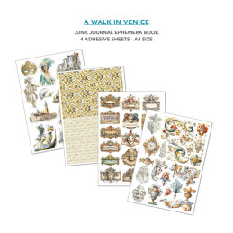 Ciao Bella - Junk Journal Ephemera Book A4 - A Walk In Venice