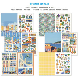 Ciao Bella - Junk Journal Ephemera Book A4 - Riviera Dream