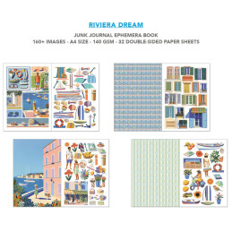 Ciao Bella - Junk Journal Ephemera Book A4 - Riviera Dream
