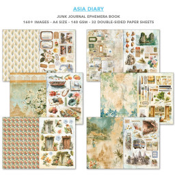Ciao Bella - Junk Journal Ephemera Book A4 - Asia Diary