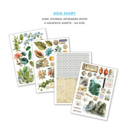 Ciao Bella - Junk Journal Ephemera Book A4 - Asia Diary