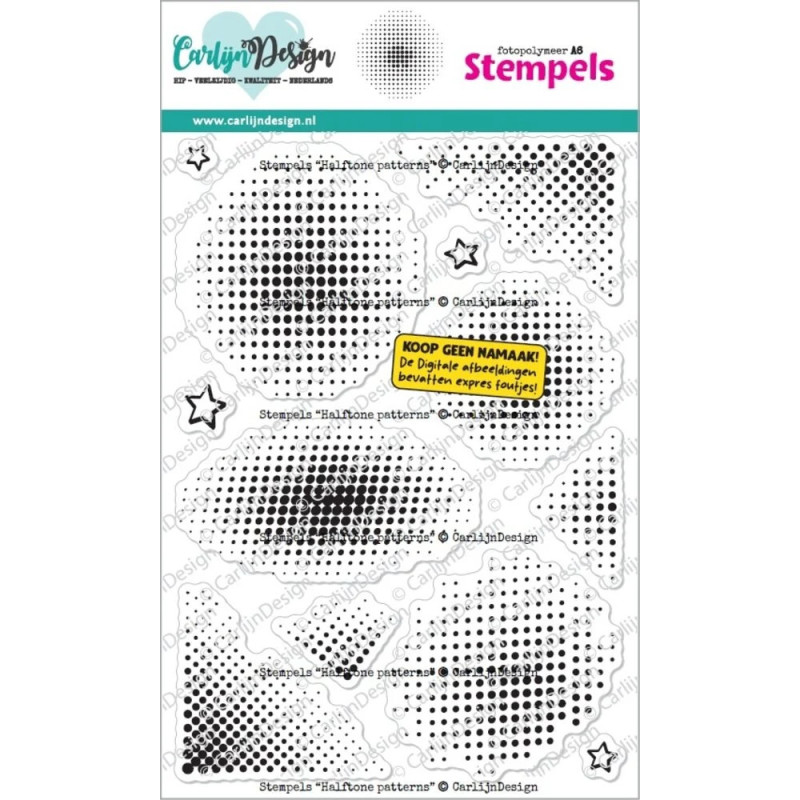 CarlijnDesign - Clear Stamp - Halftone Patterns - CDST-0185