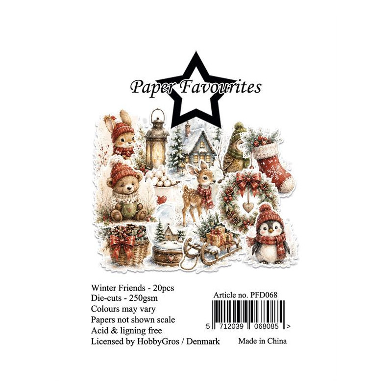 Paper Favourites - Die Cuts - Winter Friends - PFD068