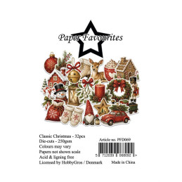 Paper Favourites - Die Cuts - Classic Christmas - PFD069