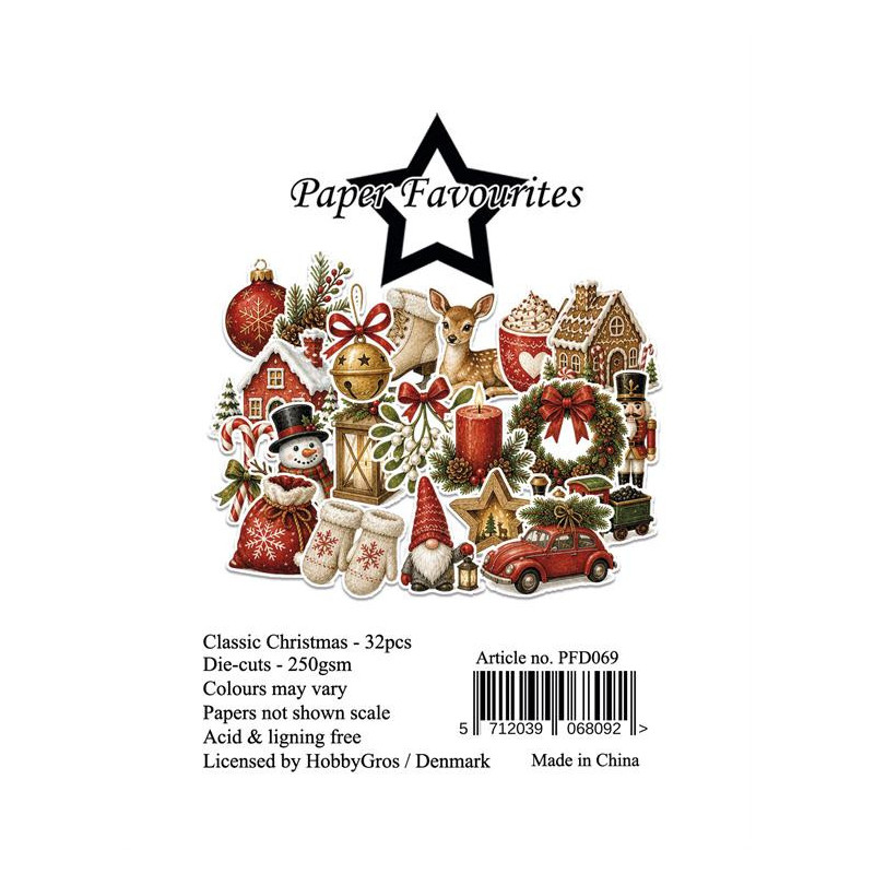 Paper Favourites - Die Cuts - Classic Christmas - PFD069