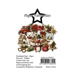 Paper Favourites - Die Cuts - Woodland Noel - PFD071