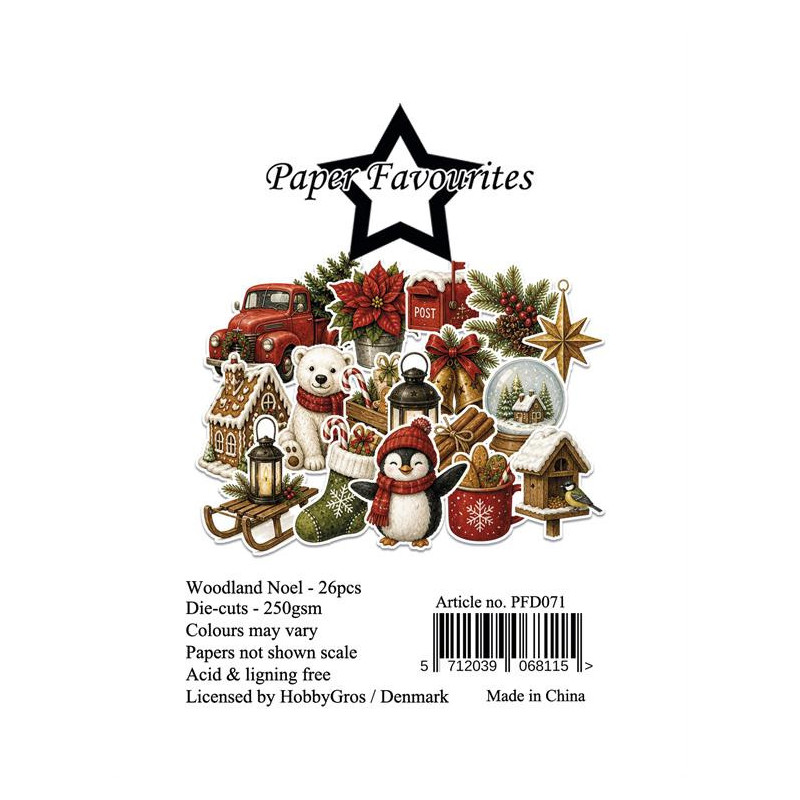 Paper Favourites - Die Cuts - Woodland Noel - PFD071