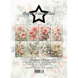 Paper Favourites - Papirpakke A6 - Christmas Flowers - PFA633