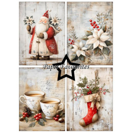 Paper Favourites - Papirpakke A6 - Grunge Christmas - PFA634