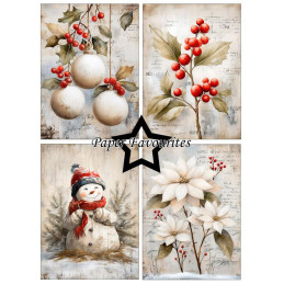 Paper Favourites - Papirpakke A6 - Grunge Christmas - PFA634