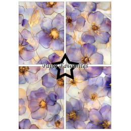 Paper Favourites - Papirpakke A6 - Alcohol Ink Flowers - PFA638
