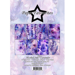 Paper Favourites - Papirpakke A6 - Alcohol Ink Lavender - PFA639