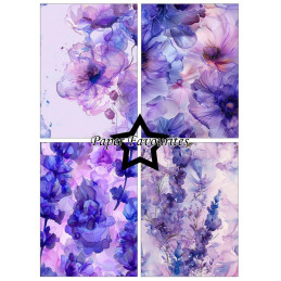 Paper Favourites - Papirpakke A6 - Alcohol Ink Lavender - PFA639