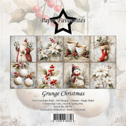 Paper Favourites - Papirpakke 15x15 - Grunge Christmas - PF593