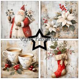 Paper Favourites - Papirpakke 15x15 - Grunge Christmas - PF593