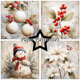 Paper Favourites - Papirpakke 15x15 - Grunge Christmas - PF593