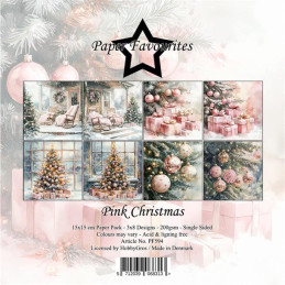 Paper Favourites - Papirpakke 15x15 - Pink Christmas - PF594