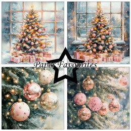 Paper Favourites - Papirpakke 15x15 - Pink Christmas - PF594