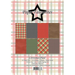 Paper Favourites - Papirpakke A5 - Christmas Plaid - PFA233