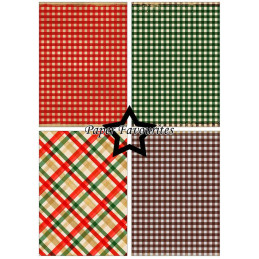 Paper Favourites - Papirpakke A5 - Christmas Plaid - PFA233