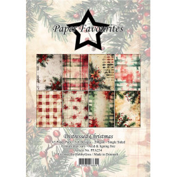 Paper Favourites - Papirpakke A5 - Distressed Christmas - PFA234