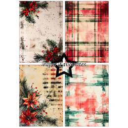 Paper Favourites - Papirpakke A5 - Distressed Christmas - PFA234