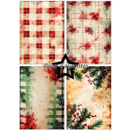 Paper Favourites - Papirpakke A5 - Distressed Christmas - PFA234