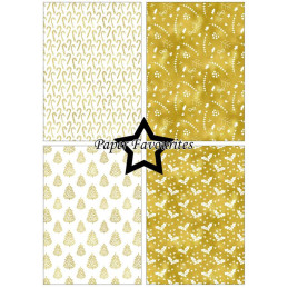 Paper Favourites - Papirpakke A5 - Gold Christmas - PFA235