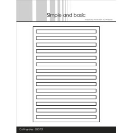 Simple And Basic - A6 Rectangle Horizontal Striped Panel - SBD709