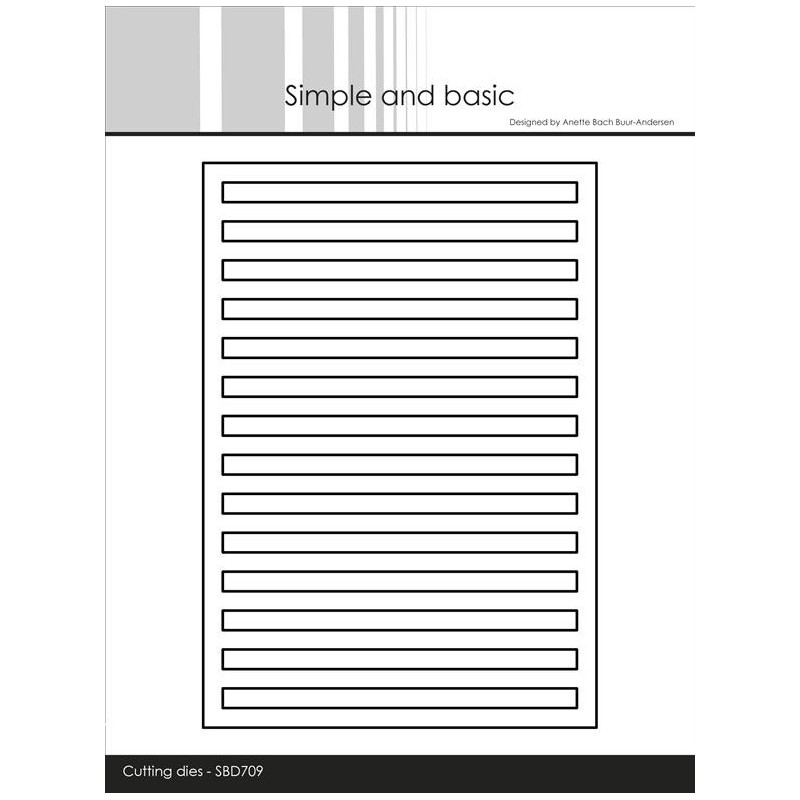 Simple And Basic - A6 Rectangle Horizontal Striped Panel - SBD709