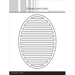 Simple And Basic - A6 Oval Horizontal Striped Panel - SBD711