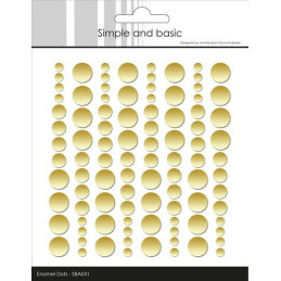 Simple And Basic - Matte Enamel Dots - Metallic Pale Gold