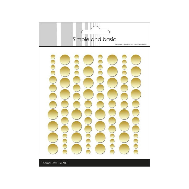Simple And Basic - Matte Enamel Dots - Metallic Pale Gold