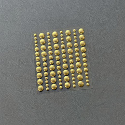 Simple And Basic - Matte Enamel Dots - Metallic Pale Gold