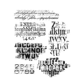 Stampers Anonymous - Tim Holtz - Cling Mount Stamps - Faded Type