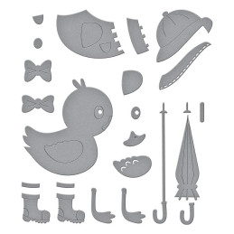 Spellbinders - Duck With Umbrella - S4-1261