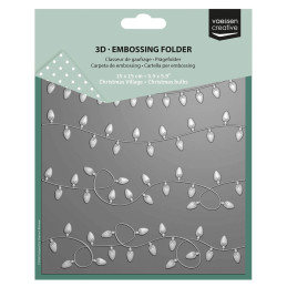 Vaessen Creative - 3D Embossing Folder - Christmas Bulbs - 3625-0602