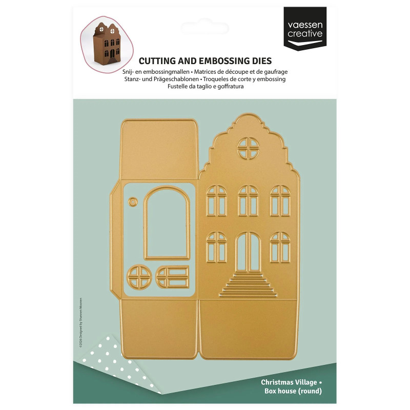 Vaessen Creative - Christmas Village - 3D House With Bell Gable - 3625-0610