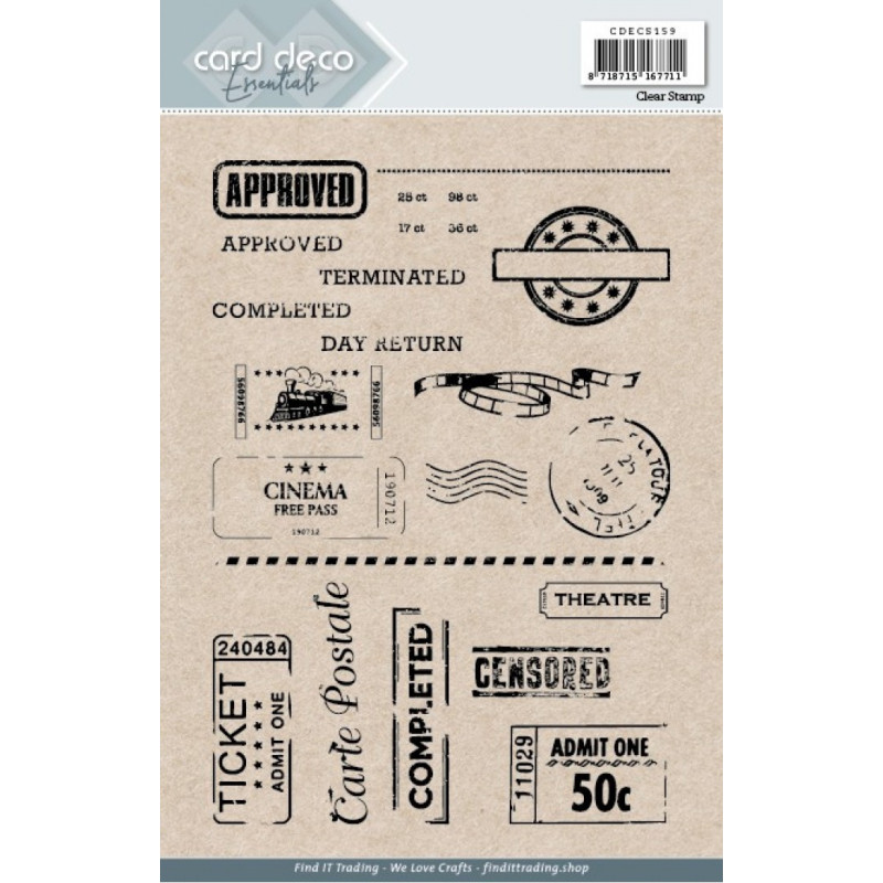 Card Deco Essentials - Clear Stamps - Tickets