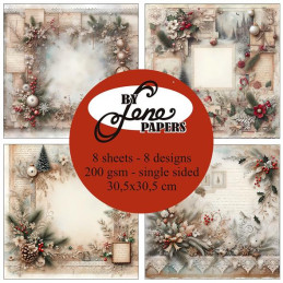By Lene - Papirpakke 30x30 - Christmas Punk - BLP384