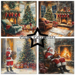 Paper Favourites - Papirpakke 30.5x30.5 - Christmas Scene - PF708