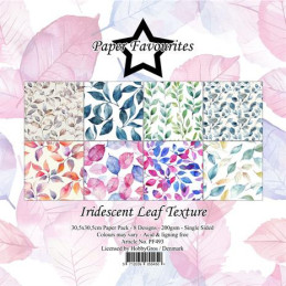 Paper Favourites - Papirpakke 30.5x30.5 - Iridescent Leaf Texture - PF493