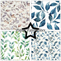 Paper Favourites - Papirpakke 30.5x30.5 - Iridescent Leaf Texture - PF493