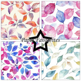 Paper Favourites - Papirpakke 30.5x30.5 - Iridescent Leaf Texture - PF493