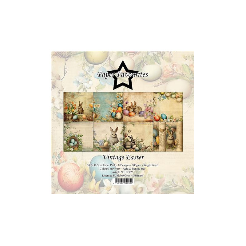 Paper Favourites - Papirpakke 30.5x30.5 - Vintage Easter - PF476