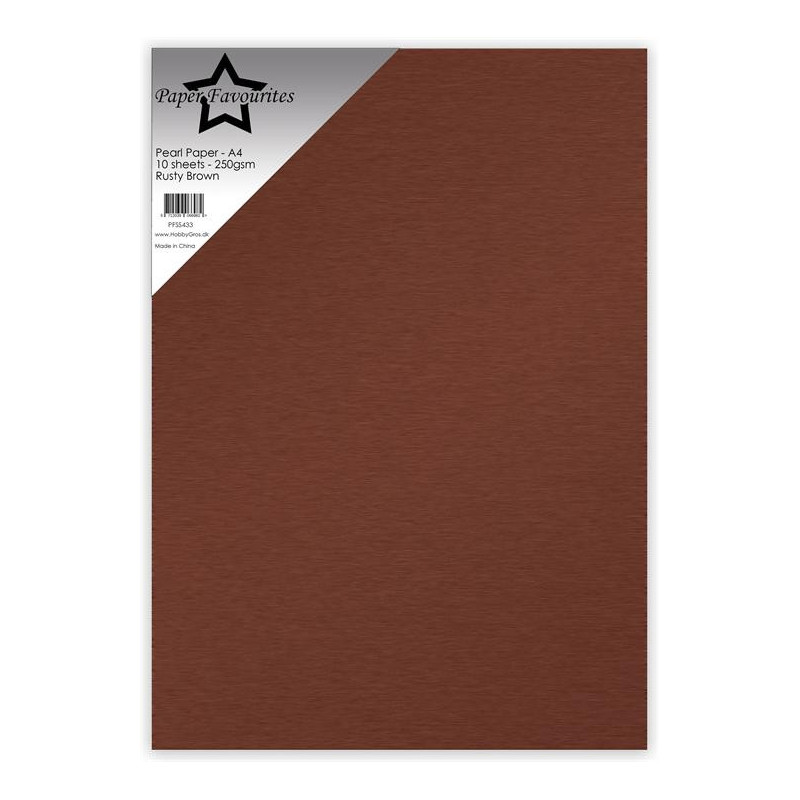Paper Favourites - Pearl Paper - Rusty Brown