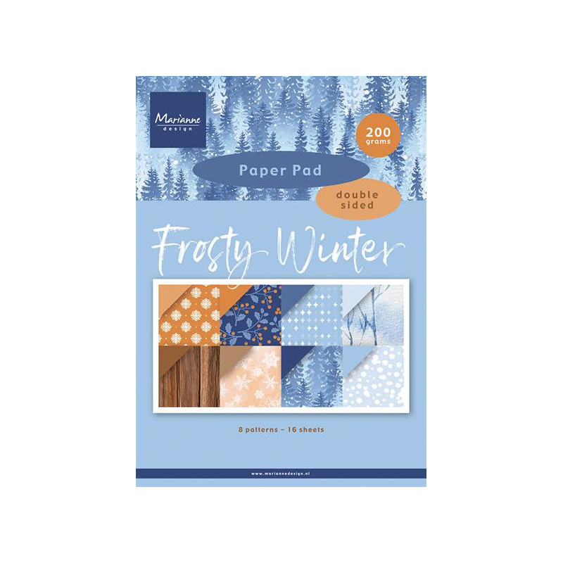 Marianne Design - Papirblok A4 - Frosty Winter - PK9226